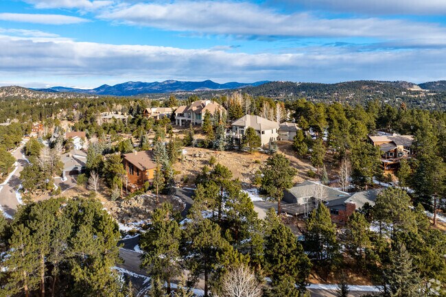 The neighborhood of Hiwan Estates in Evergreen also features chalet-style and A-frame homes.