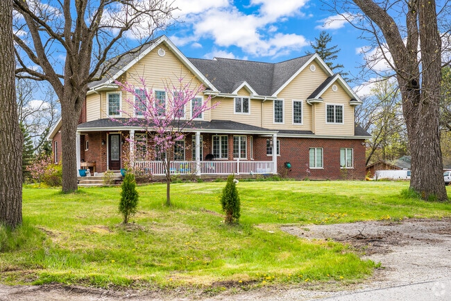 Colonial style home is also visible in the Centennial neighborhood.