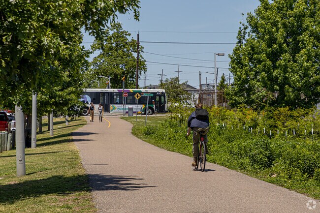 The Lafitte Greenway is a 2.6-mile park in the Tulane-Gravier neighborhood.