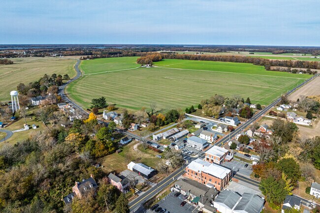 Downtown East New Market is still just steps away from the rural fields that define the area.