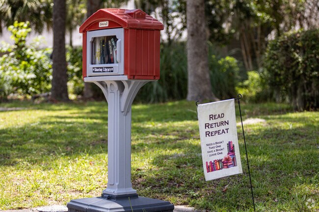 Take a book or leave a book at Windsor Forest's Little Library.