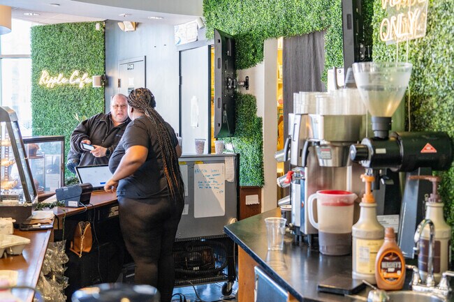 Ripple Cafe offers residents in St. Mark's a quiet oasis to hang out and enjoy small bites.