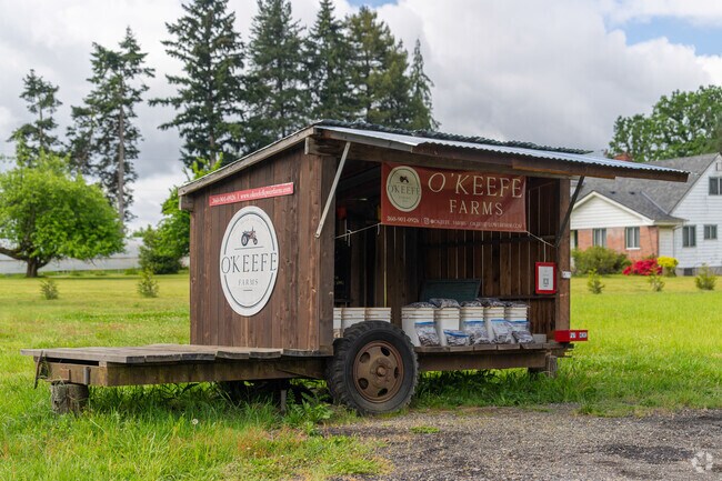 Visit the flower stand at O'Keefe Farms.