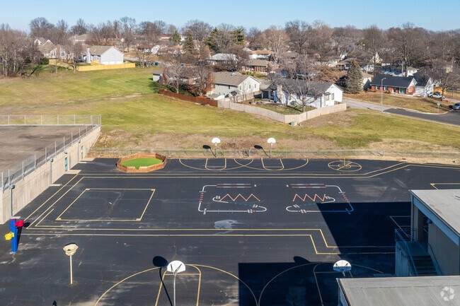 Enjoy this aerial playground view of Chapel Hill Elementary School.