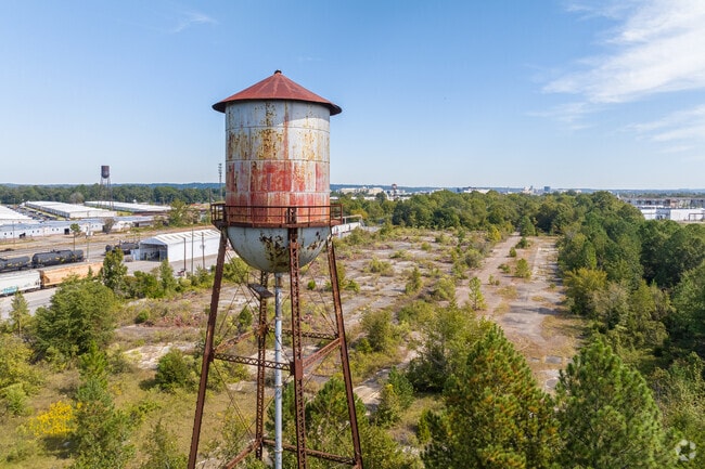 Several retired water towers still stand all over Albion Acres.