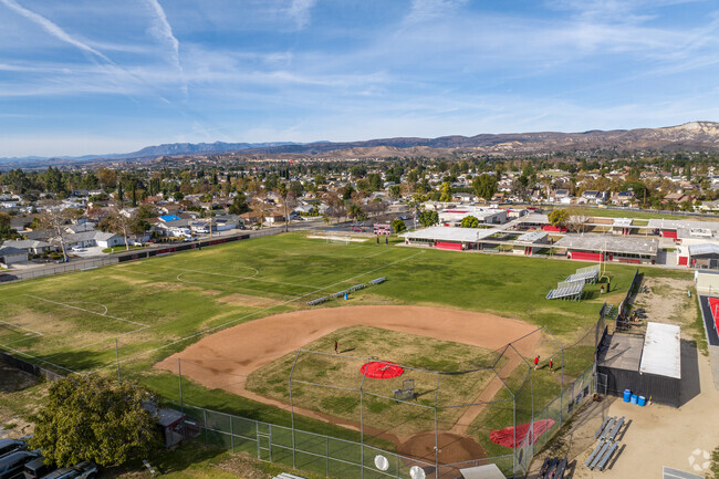 Grace Brethren Jr/Sr High School has a well maintained baseball field.