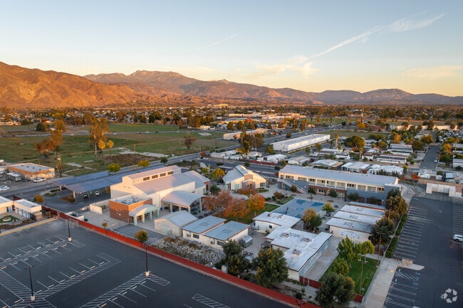 Sprawling aerial view of Mountain Heights Academy in San Jacinto.