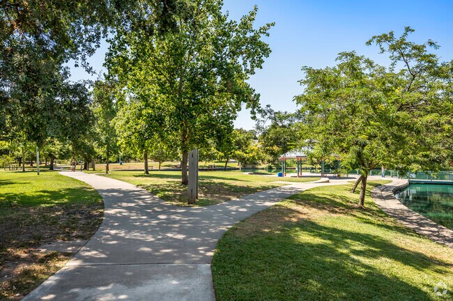 There are plenty of paved walking trails in the parks of Arden Gardens.