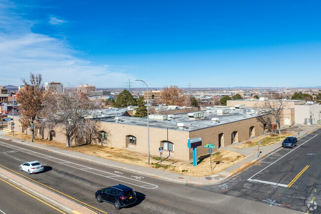 Longfellow Elementary School sits along DMLK Jr Blvd in Albuquerque.