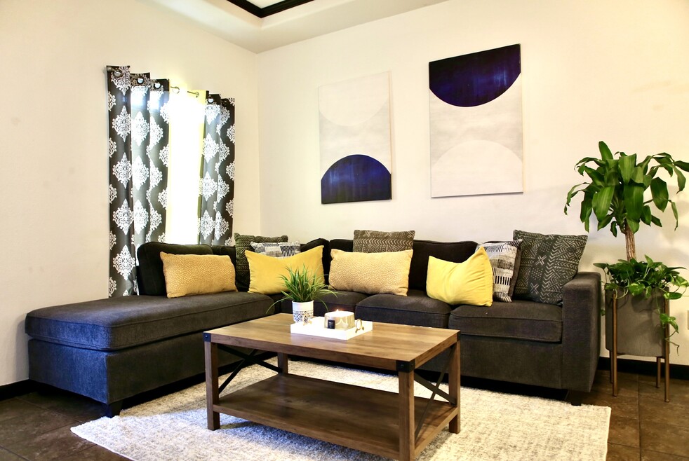 Spacious living room area