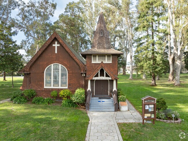 St. Peter's Chapel on Mare Island is known for its many Tiffany windows.