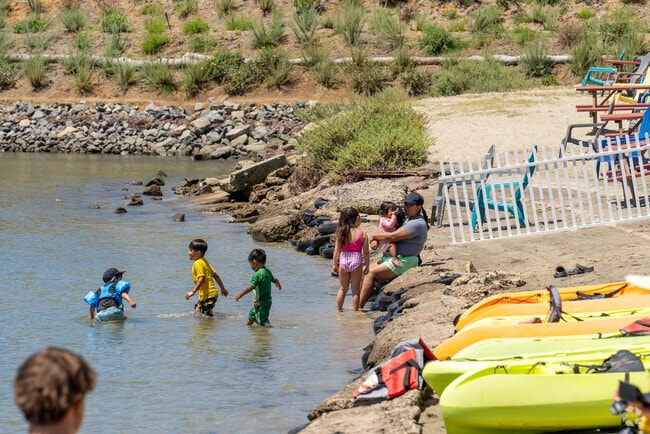 Residents can take an afternoon swim in Agua Hedionda Lagoon near Kelly Ranch.