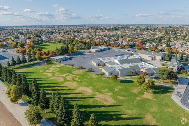 An aerial perspective of Freedom Elementary.