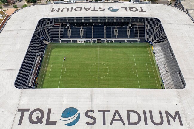 The newly built TQL Stadium, home of FC Cincinnati, is located in the heart of West End.