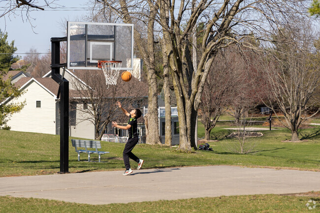 Northridge children can walk to Moore Memorial Park to shoot hoops.