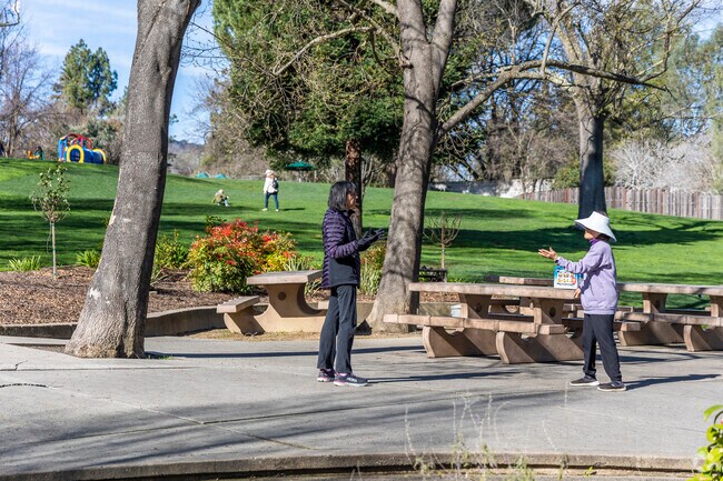 Larkey Park has picnic tables for a great weekend barbecue.