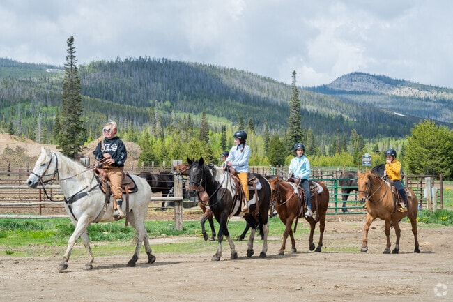Granby is a short drive from Snow Mountain Ranch, which offers horseback riding.