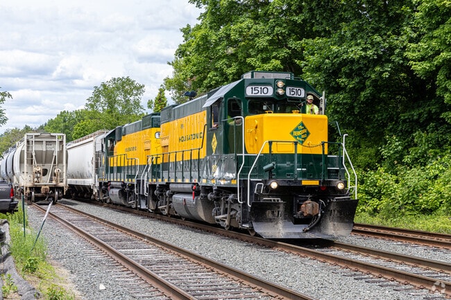 Trains are part of daily life in North Canaan with freighters moving through the center of town several times a day.