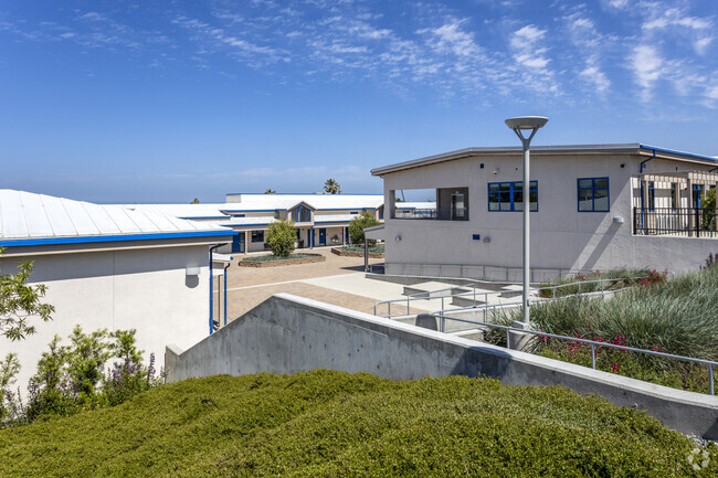 The school court of the Sunset High School in Encinitas.