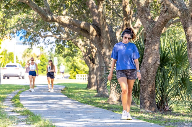 Residents of Eastwind-Piney Acres enjoy walking the River to Sea Bikeway.