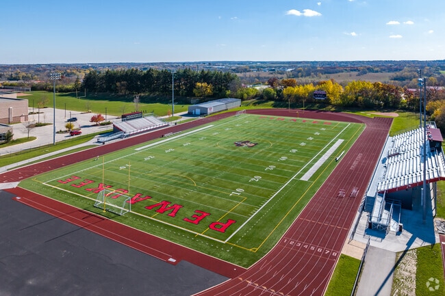 The Football stadium at Pewaukee High School.
