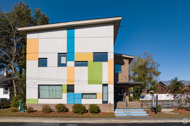 Savannah Legacy Academy is located in a colorful building.