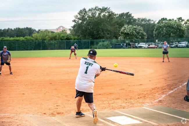 Village of Tall Trees residents can compete in softball games at nearby Buffalo Glen Complex.