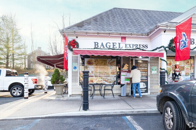 Bagel Express in Setauket just outside of Old Field is located in a small plaza on Route 25a.