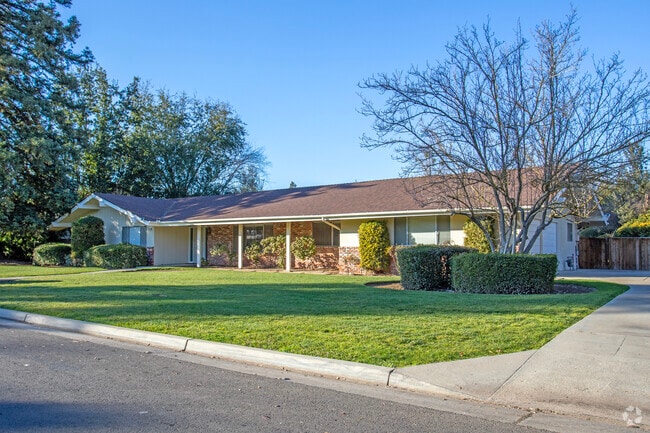 Ranch homes with grassy front yards are common in Van Ness Extension.