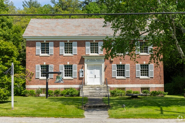 The Historical Society of Windham County in Brookline stands as a well-preserved brick landmark, honoring the region's deep roots and rich Vermont heritage.