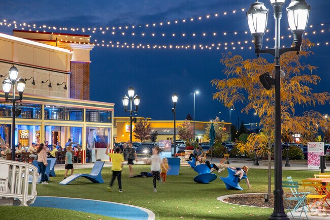 Kids can enjoy a playground in the middle of Hamilton Town Center Shopping Mall.