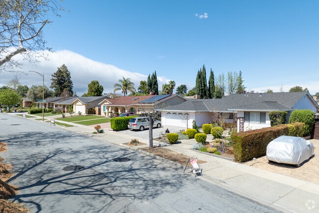 Rows of single-story ranch homes offer a timeless appeal in Almaden Meadows.