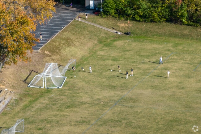 Students enjoy the large sports field at Trinity Christian Academy
in the Hartland neighborhood.