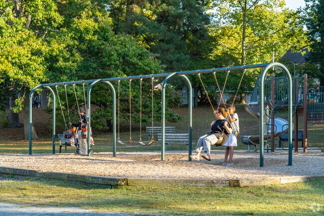 The swing set at Salisbury City Park has an inclusive swing set for all ages.