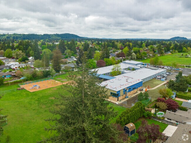 Patrick Lynch Elementary sits on a spacious green space, offering Centennial-Gresham residents a welcoming spot to enjoy the outdoors and connect with nature.