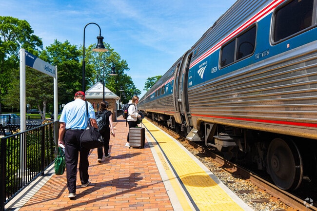 Passengers can board trains to Washington, DC from Ashland, VA.