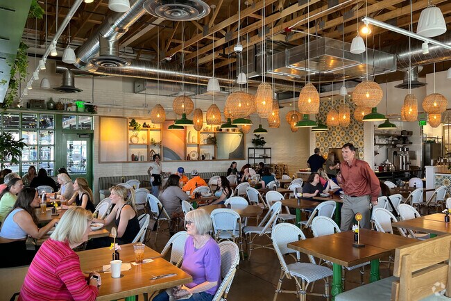 Flower Child is a trendy, hotspot close to the Cabrini neighborhood.