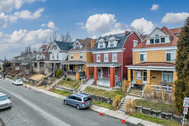 In the Knoxville neighborhood, two-story style homes are charming and colorful.