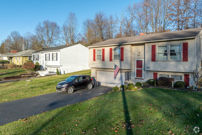 Split Level style homes can be found in the Kirkmere neighborhood.