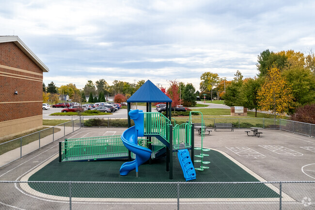 Alton Hall Elementary School in Outer greater Hilltop features a playground for children.