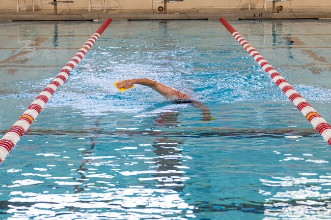 Stay in shape or watch a competitive swim meet at the local aquatic center in North Leg.
