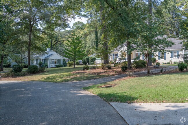 With so many trees, it is hard to see a neighbor in the Shirley Hills Historic District.