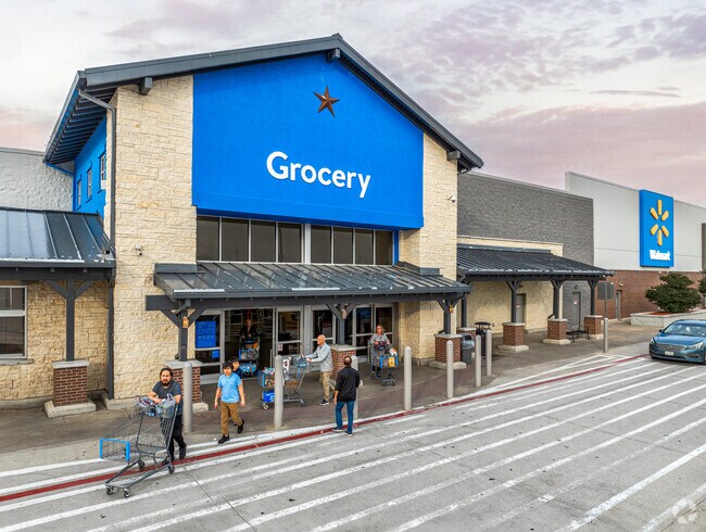 Shoppers in Oak Point find everything they seek at the nearby Walmart.