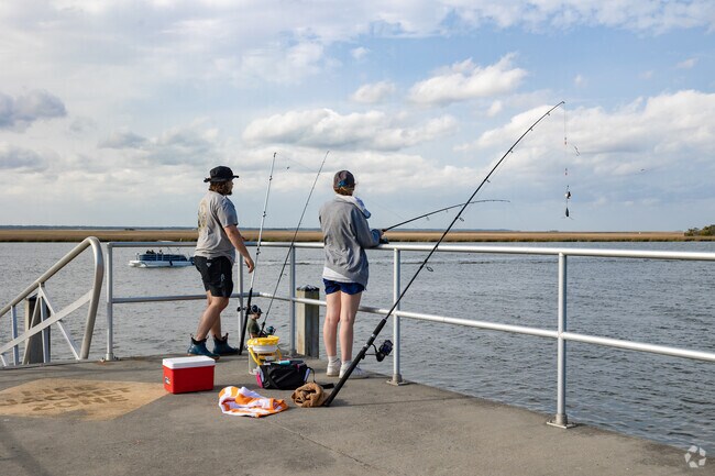 Go fishing along the Frederica River in St Simons Island.