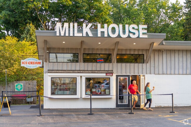 The Milk House is a local favorite for grabbing an ice cream cone or two in Plato Center.