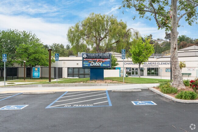 Administration entrance to the Charles Helmers Elementary School.