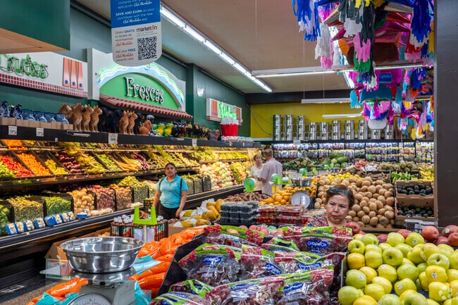 The Marketon grocery store in Wells Avenue has Spanish influence and carries a lot of produce.