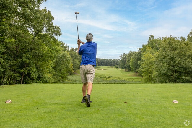 Swing for the green at Lake of Isles Golf Club in North Stonington.