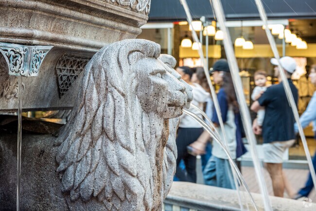 Irvine Spectrum has multiple fountains that add to the decor of the shopping center.