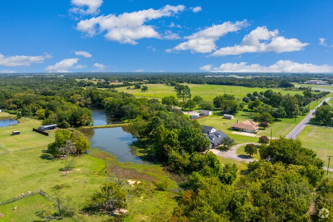 Small creeks and ponds add to the lush scenery of Whitesboro.